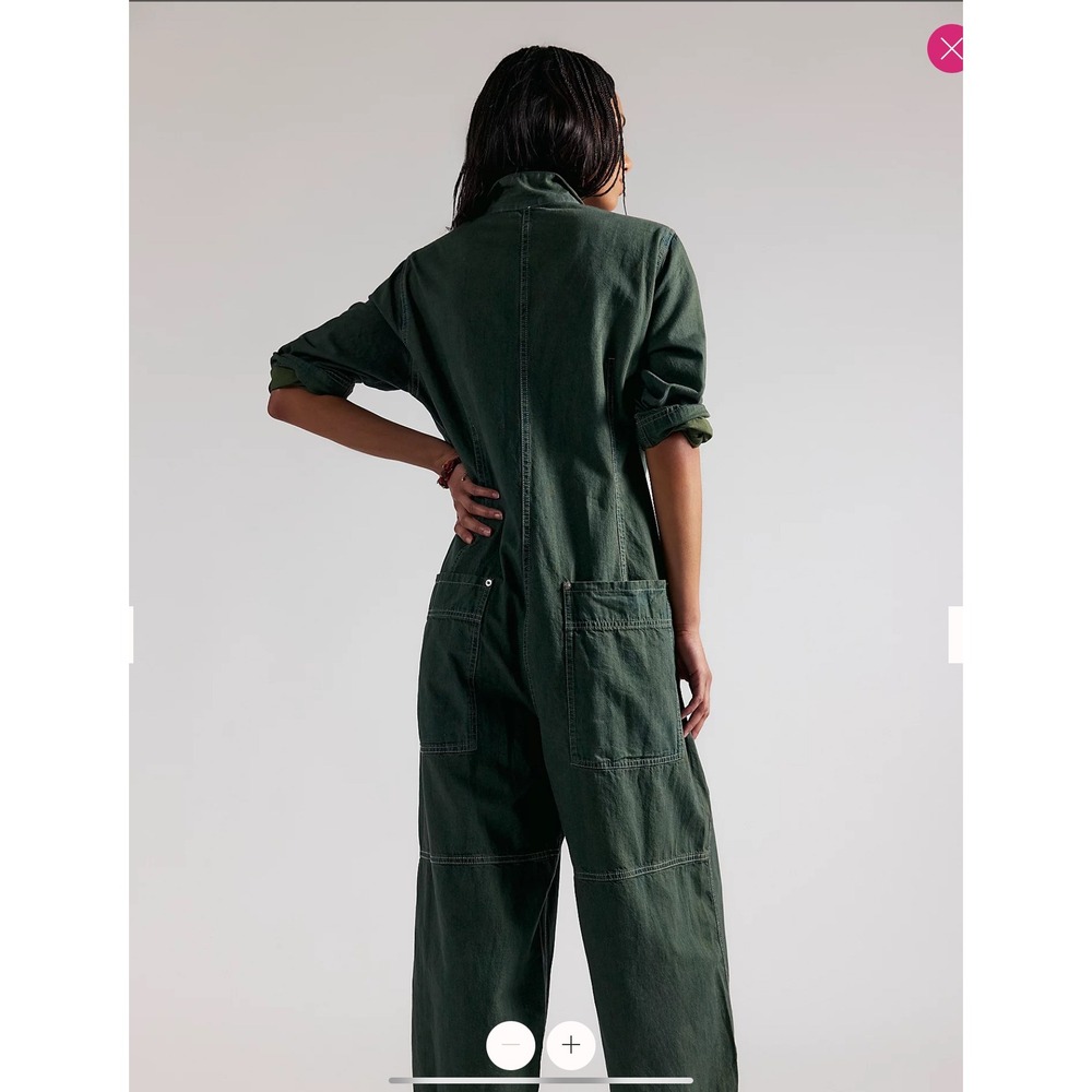 We The Free Margarita Jumpsuit Size S GREEN EVERGLADES - Picture 4 of 10